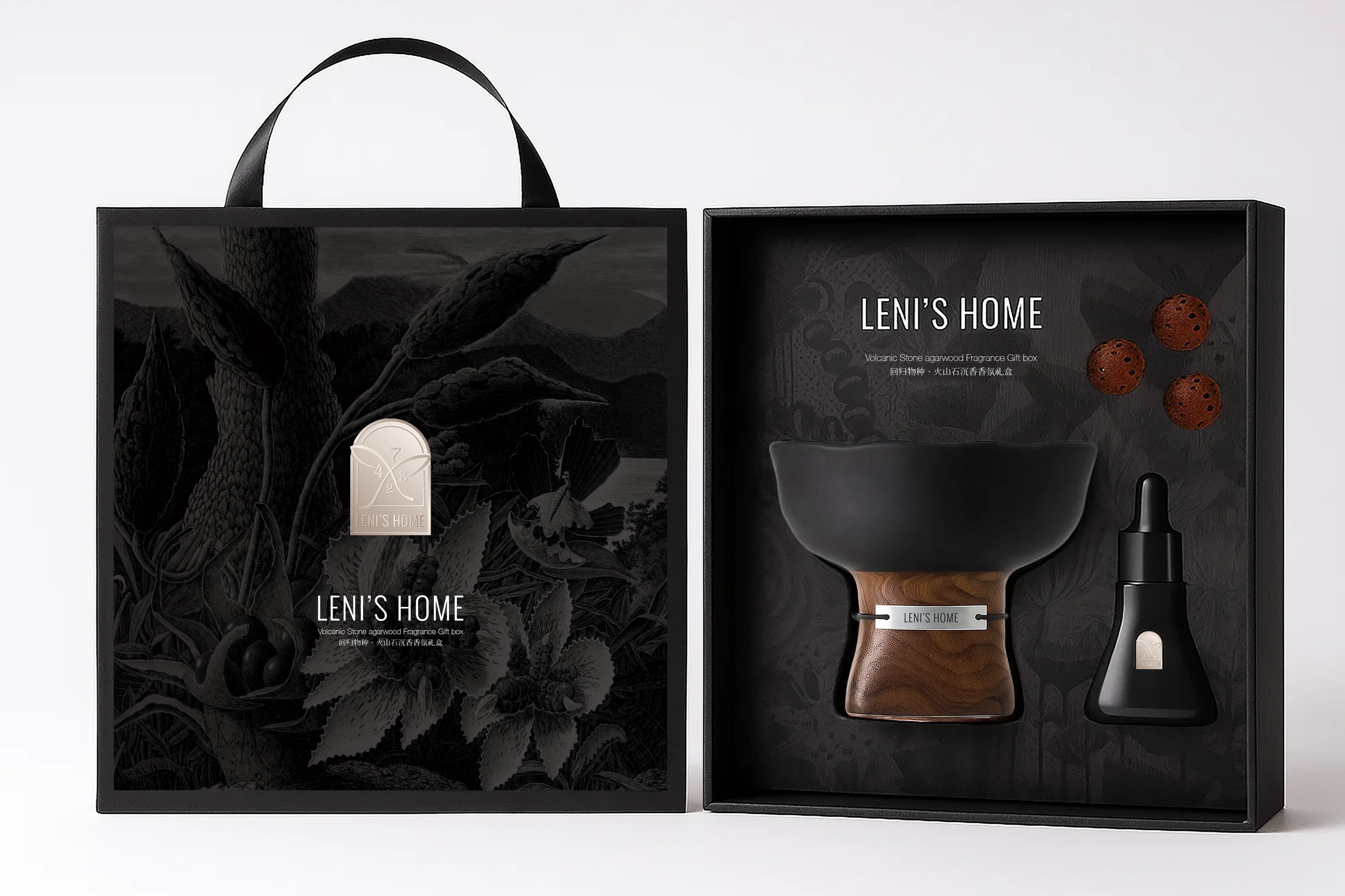 LENI'S HOME | Rewilding Species Oud Volcanic Stone Aroma Diffuser Gift Set